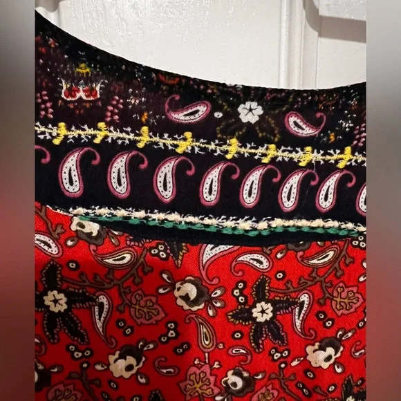 Anthropologie Akemi & Kin Sierra Shift Dress Size Small Bohemian Paisley Peasant - Picture 13 of 16